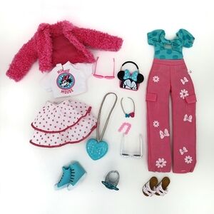 Disney ILY 4Ever Minnie Mouse Fashion Doll, Mix Match Outfits Pink Blue Shoes